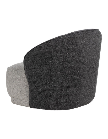 Fauteuil cosy bicolore gris et grège 78x81x74 cm Sareledo Ixia - 4