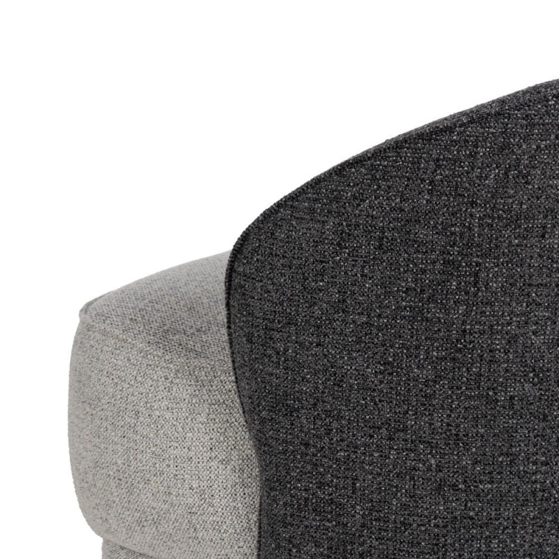 Fauteuil cosy bicolore gris et grège 78x81x74 cm Sareledo Ixia - 8
