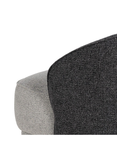Fauteuil cosy bicolore gris et grège 78x81x74 cm Sareledo Ixia - 8