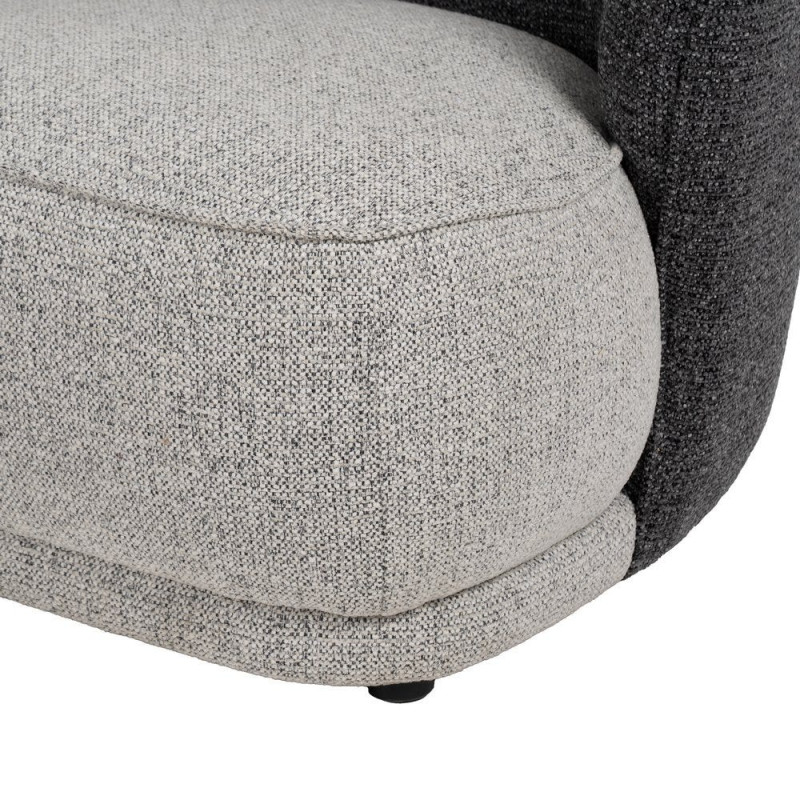 Fauteuil cosy bicolore gris et grège 78x81x74 cm Sareledo Ixia - 10