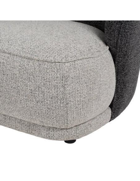 Fauteuil cosy bicolore gris et grège 78x81x74 cm Sareledo Ixia - 10