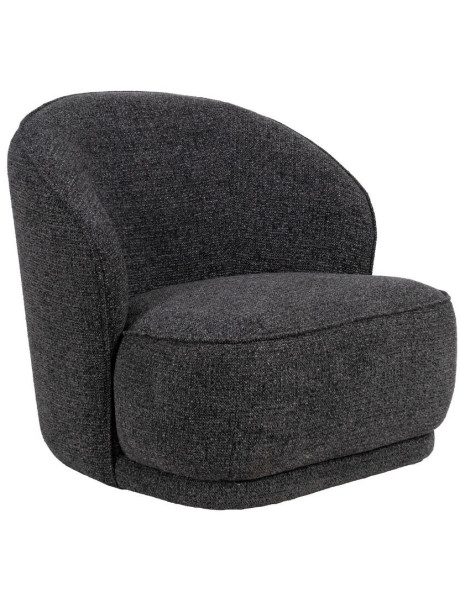 Fauteuil gris anthracite enveloppant en tissu 78x81x74 cm Sareledo Ixia - 1