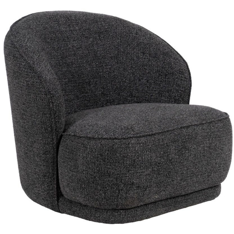 Fauteuil gris anthracite enveloppant en tissu 78x81x74 cm Sareledo Ixia - 1