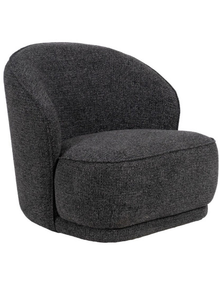 Fauteuil gris anthracite enveloppant en tissu 78x81x74 cm Sareledo Ixia - 1