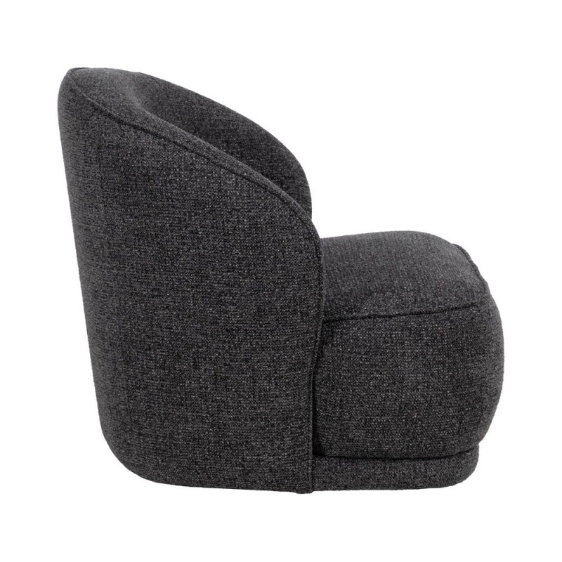 Fauteuil gris anthracite enveloppant en tissu 78x81x74 cm Sareledo Ixia - 2