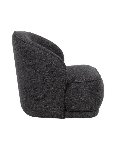 Fauteuil gris anthracite enveloppant en tissu 78x81x74 cm Sareledo Ixia - 2
