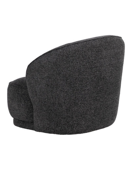 Fauteuil gris anthracite enveloppant en tissu 78x81x74 cm Sareledo Ixia - 3