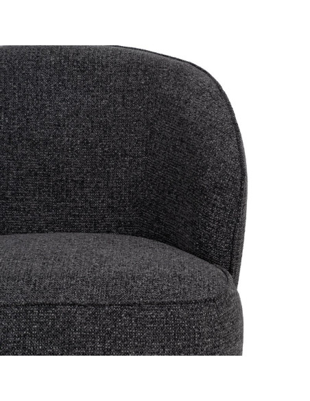 Fauteuil gris anthracite enveloppant en tissu 78x81x74 cm Sareledo Ixia - 4