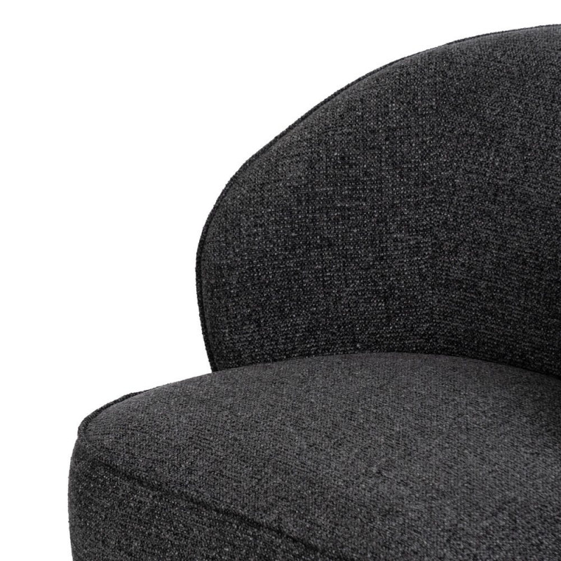 Fauteuil gris anthracite enveloppant en tissu 78x81x74 cm Sareledo Ixia - 5