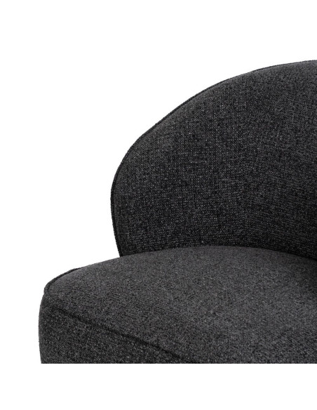 Fauteuil gris anthracite enveloppant en tissu 78x81x74 cm Sareledo Ixia - 5