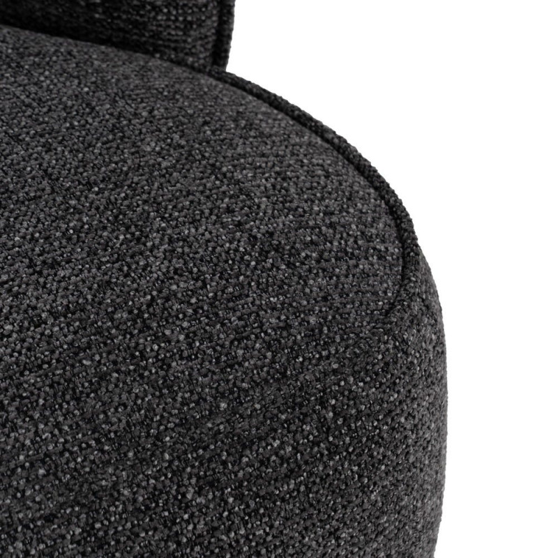 Fauteuil gris anthracite enveloppant en tissu 78x81x74 cm Sareledo Ixia - 7