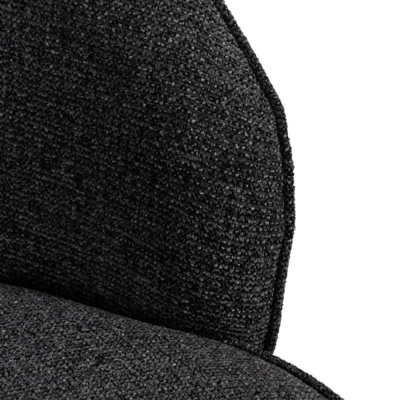 Fauteuil gris anthracite enveloppant en tissu 78x81x74 cm Sareledo Ixia - 8