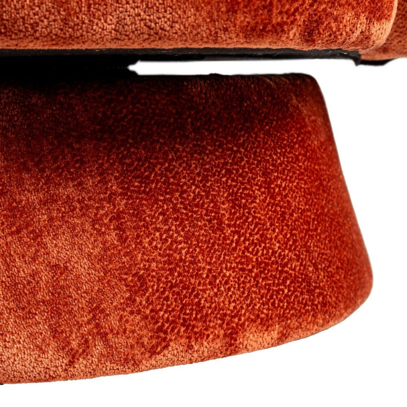 Fauteuil pivotant terracotta en tissu 78x79x77 cm Areloro Ixia - 7