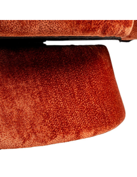 Fauteuil pivotant terracotta en tissu 78x79x77 cm Areloro Ixia - 7