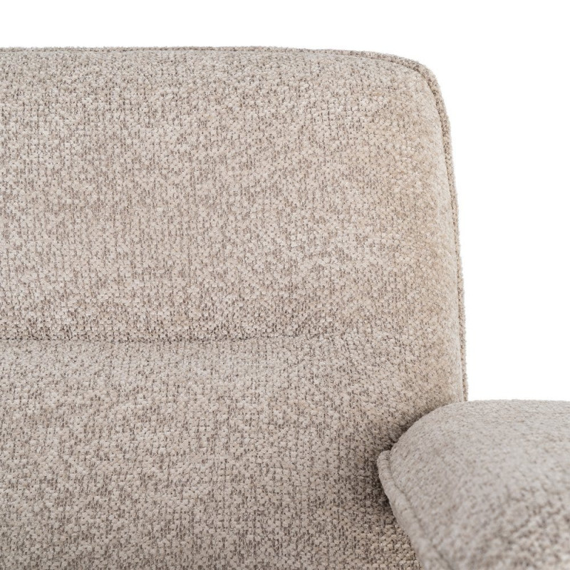 Fauteuil lounge beige en tissu et bois 97x86x80 cm Sarelano Ixia - 7