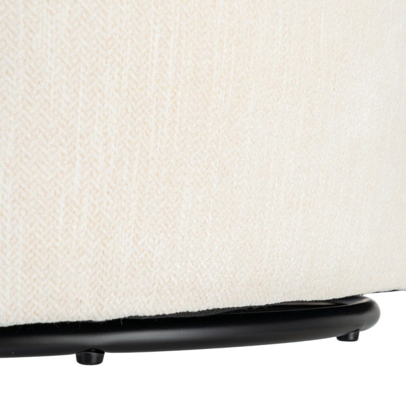 Fauteuil pivotant beige crème à motif graphique 73x68x74 cm Arelano Ixia - 11