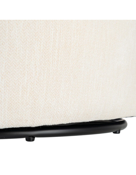 Fauteuil pivotant beige crème à motif graphique 73x68x74 cm Arelano Ixia - 11