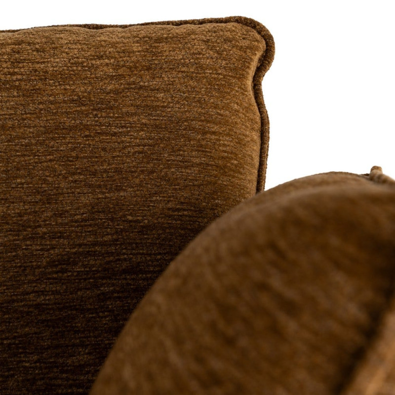 Fauteuil lounge caramel en tissu et métal 95x80x79 cm Barelero Ixia - 7