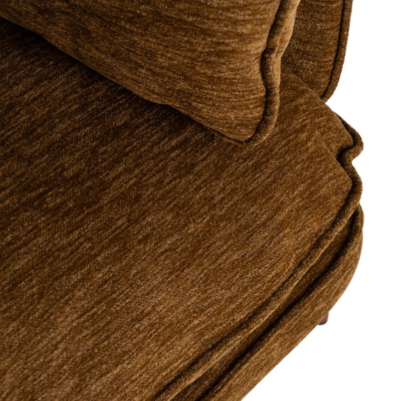 Fauteuil lounge caramel en tissu et métal 95x80x79 cm Barelero Ixia - 10