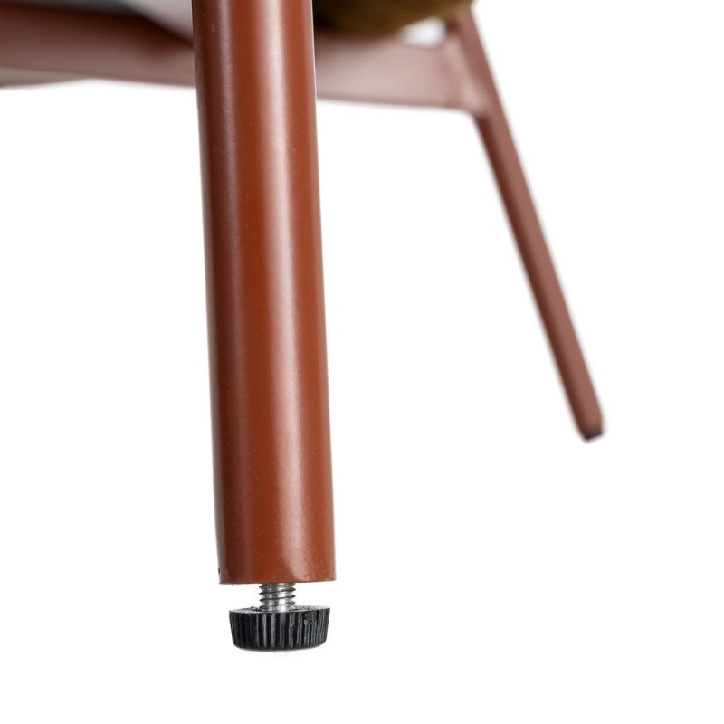 Fauteuil lounge caramel en tissu et métal 95x80x79 cm Barelero Ixia - 11