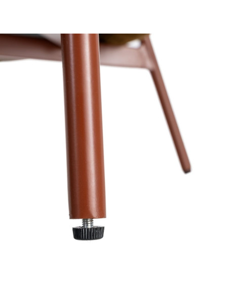 Fauteuil lounge caramel en tissu et métal 95x80x79 cm Barelero Ixia - 11
