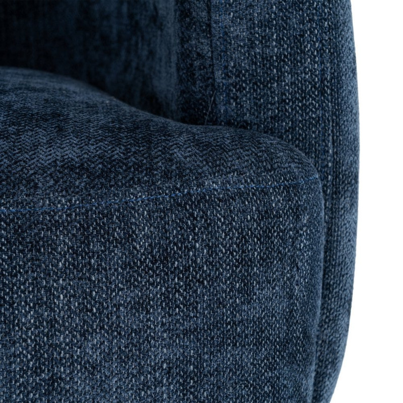 Fauteuil pivotant bleu marine en tissu 73x80x73 cm Oreleno Ixia - 4