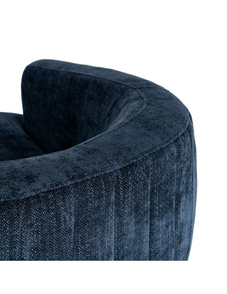 Fauteuil pivotant bleu marine en tissu 73x80x73 cm Oreleno Ixia - 5