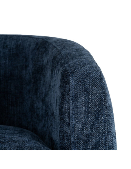 Fauteuil pivotant bleu marine en tissu 73x80x73 cm Oreleno Ixia - 7