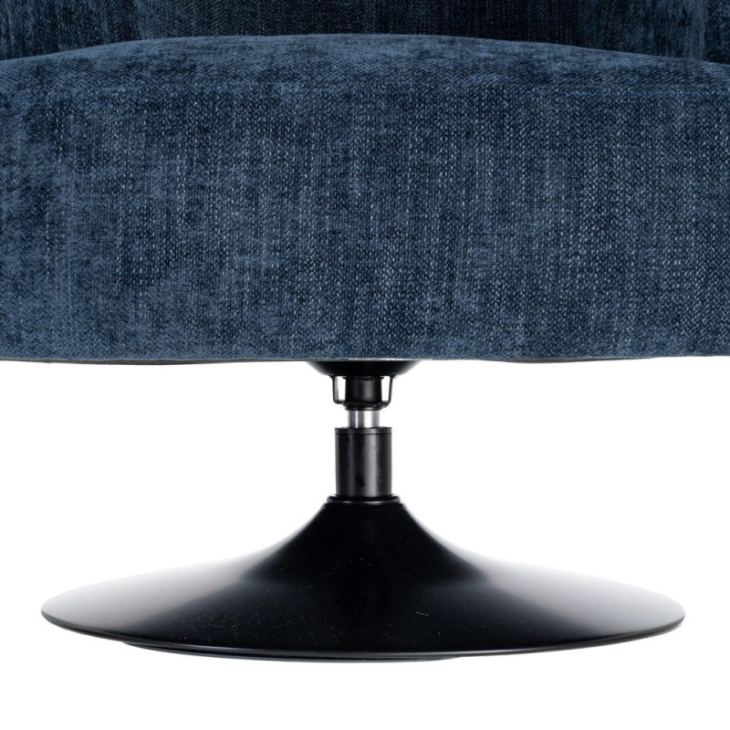 Fauteuil pivotant bleu marine en tissu 73x80x73 cm Oreleno Ixia - 10