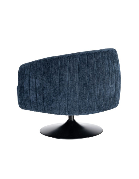 Fauteuil pivotant bleu marine en tissu 73x80x73 cm Oreleno Ixia - 11