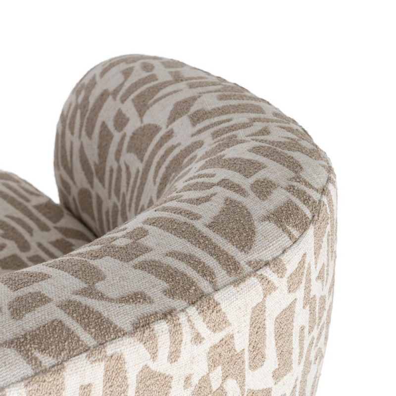 Fauteuil lounge beige à motif graphique 73x82x70 cm Tavelado Ixia - 5