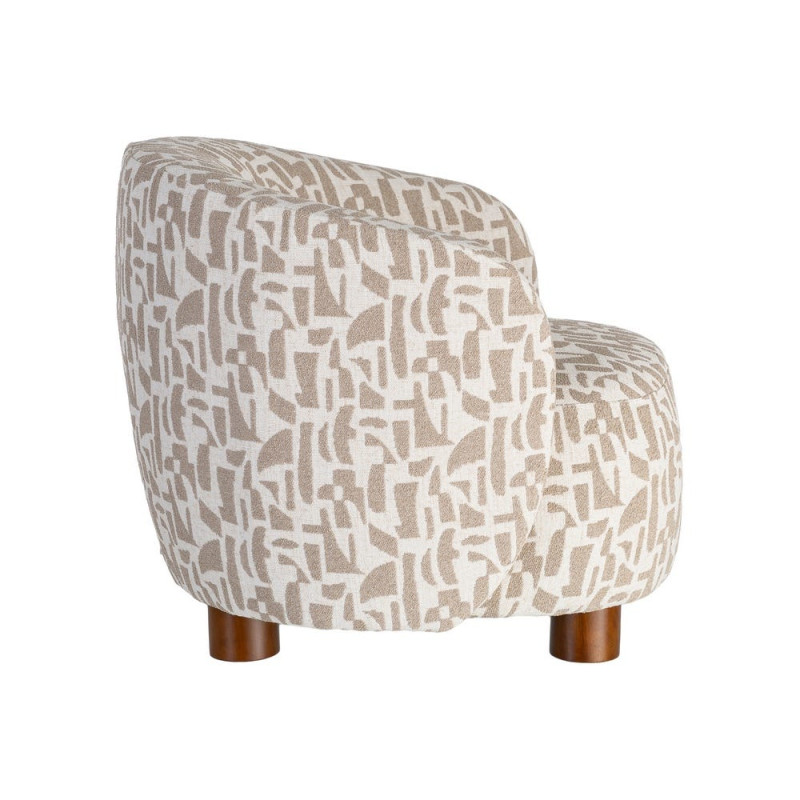 Fauteuil lounge beige à motif graphique 73x82x70 cm Tavelado Ixia - 6