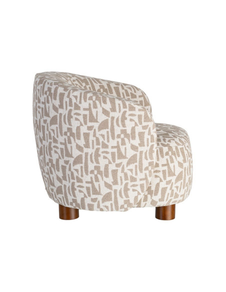 Fauteuil lounge beige à motif graphique 73x82x70 cm Tavelado Ixia - 6