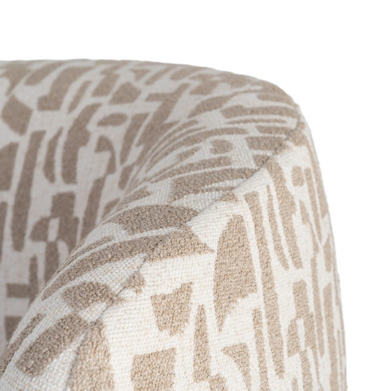Fauteuil lounge beige à motif graphique 73x82x70 cm Tavelado Ixia - 7