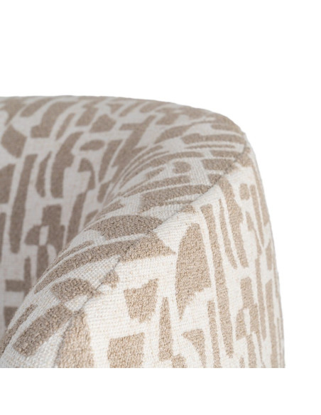 Fauteuil lounge beige à motif graphique 73x82x70 cm Tavelado Ixia - 7