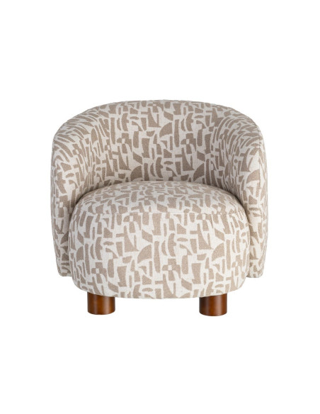 Fauteuil lounge beige à motif graphique 73x82x70 cm Tavelado Ixia - 9