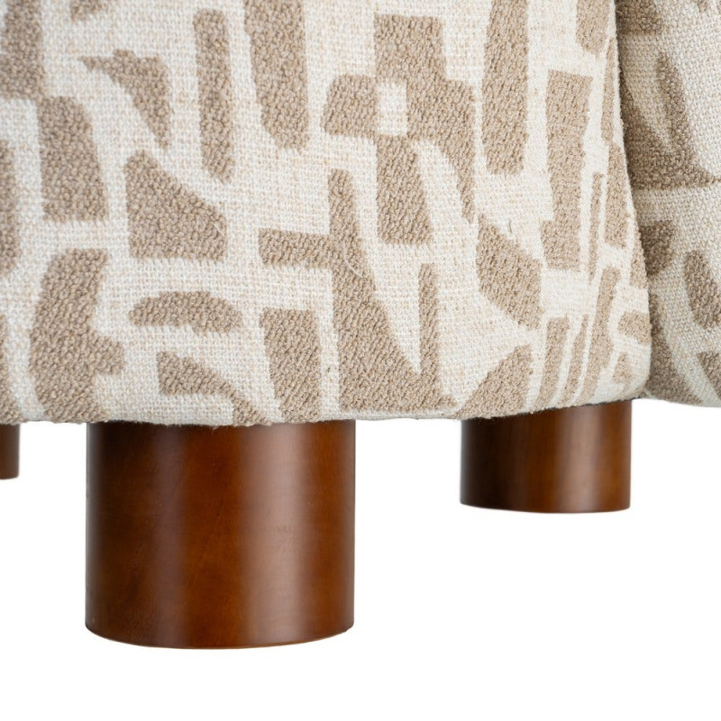 Fauteuil lounge beige à motif graphique 73x82x70 cm Tavelado Ixia - 11