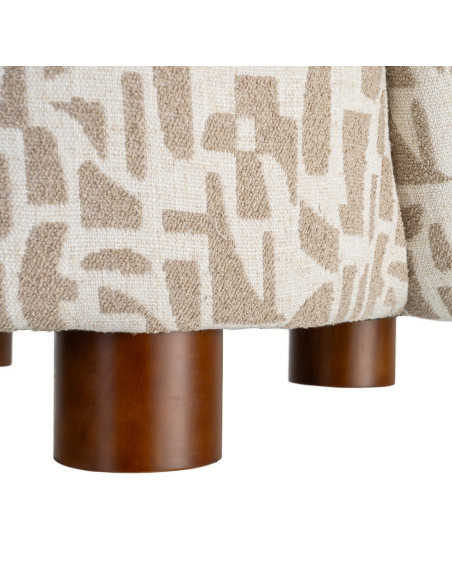 Fauteuil lounge beige à motif graphique 73x82x70 cm Tavelado Ixia - 11
