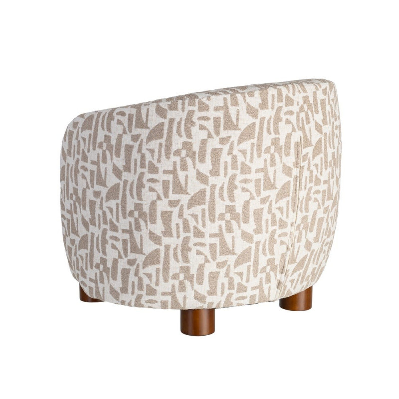 Fauteuil lounge beige à motif graphique 73x82x70 cm Tavelado Ixia - 12