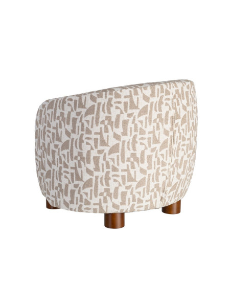 Fauteuil lounge beige à motif graphique 73x82x70 cm Tavelado Ixia - 12