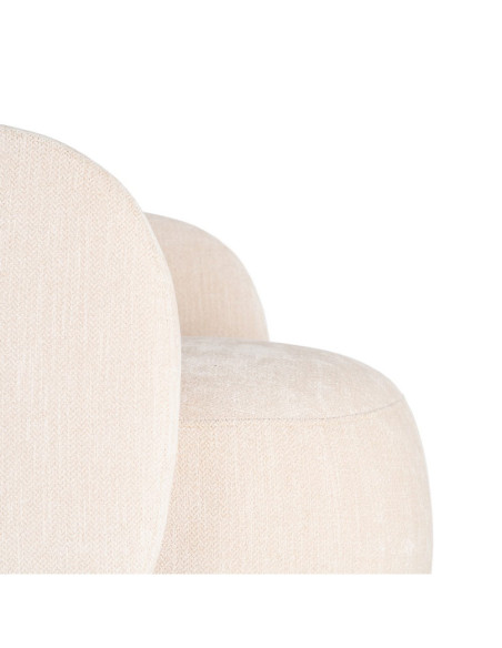 Fauteuil lounge crème en tissu 73x82x70 cm Tavelado Ixia - 3