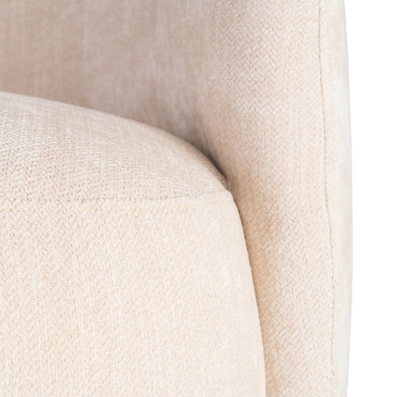Fauteuil lounge crème en tissu 73x82x70 cm Tavelado Ixia - 4