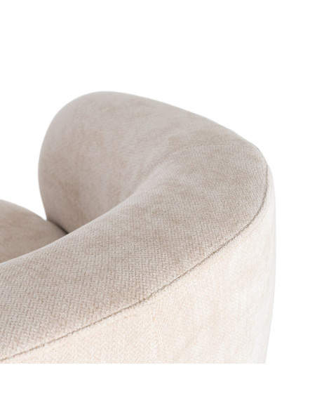 Fauteuil lounge crème en tissu 73x82x70 cm Tavelado Ixia - 5