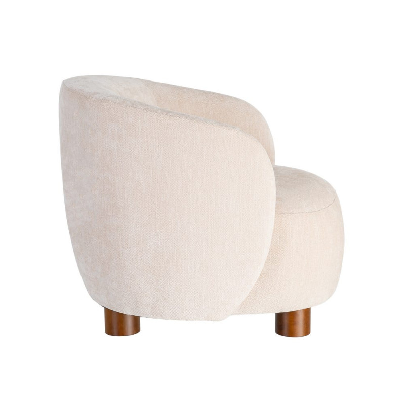 Fauteuil lounge crème en tissu 73x82x70 cm Tavelado Ixia - 6