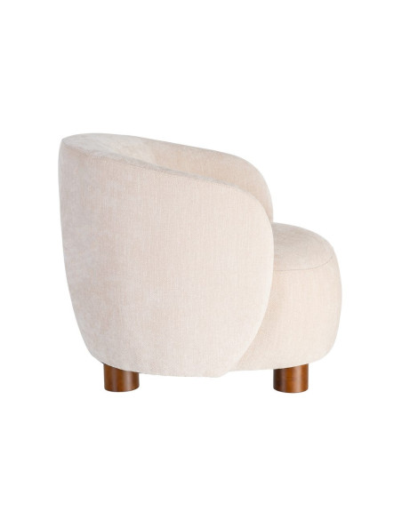 Fauteuil lounge crème en tissu 73x82x70 cm Tavelado Ixia - 6