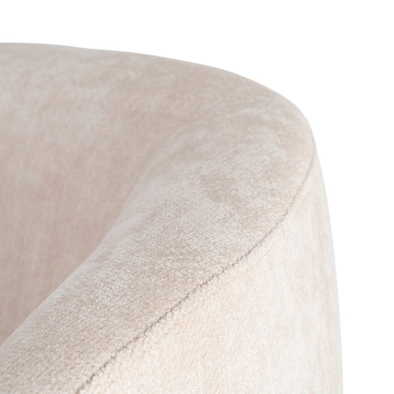 Fauteuil lounge crème en tissu 73x82x70 cm Tavelado Ixia - 7
