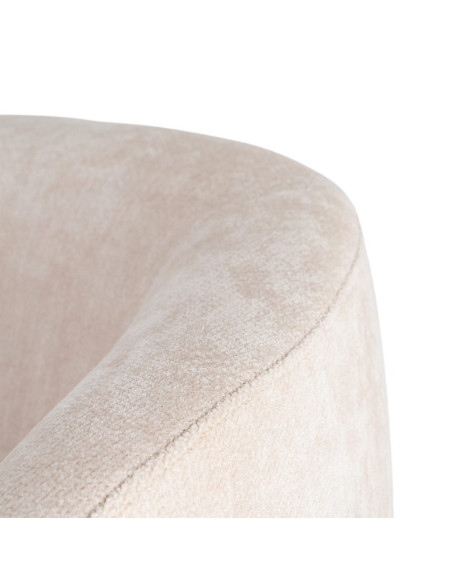 Fauteuil lounge crème en tissu 73x82x70 cm Tavelado Ixia - 7