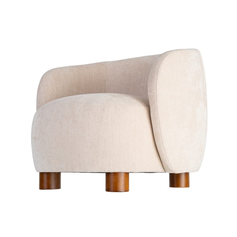 Fauteuil lounge crème en tissu 73x82x70 cm Tavelado Ixia - 8