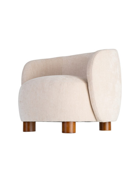 Fauteuil lounge crème en tissu 73x82x70 cm Tavelado Ixia - 8