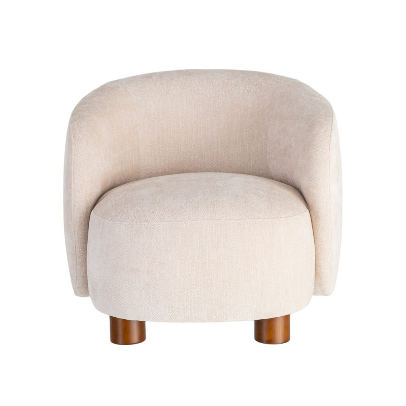 Fauteuil lounge crème en tissu 73x82x70 cm Tavelado Ixia - 9